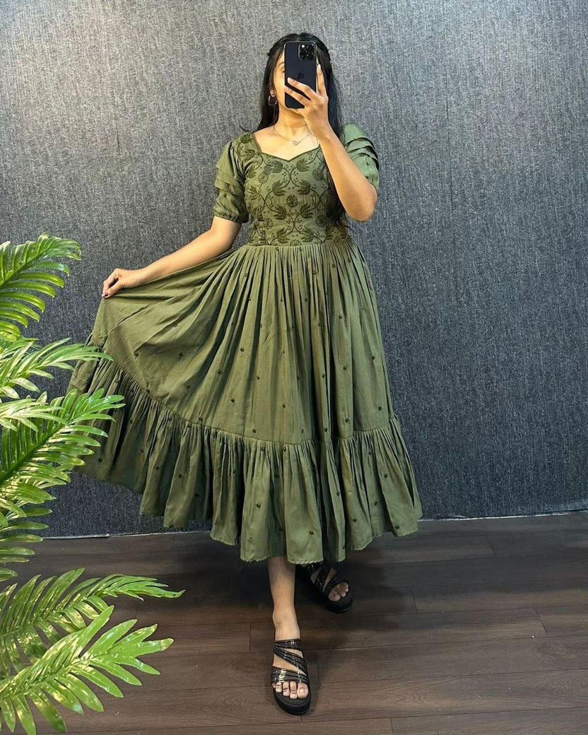 Summer Special South Silk Pure Cotton One Piece Gown