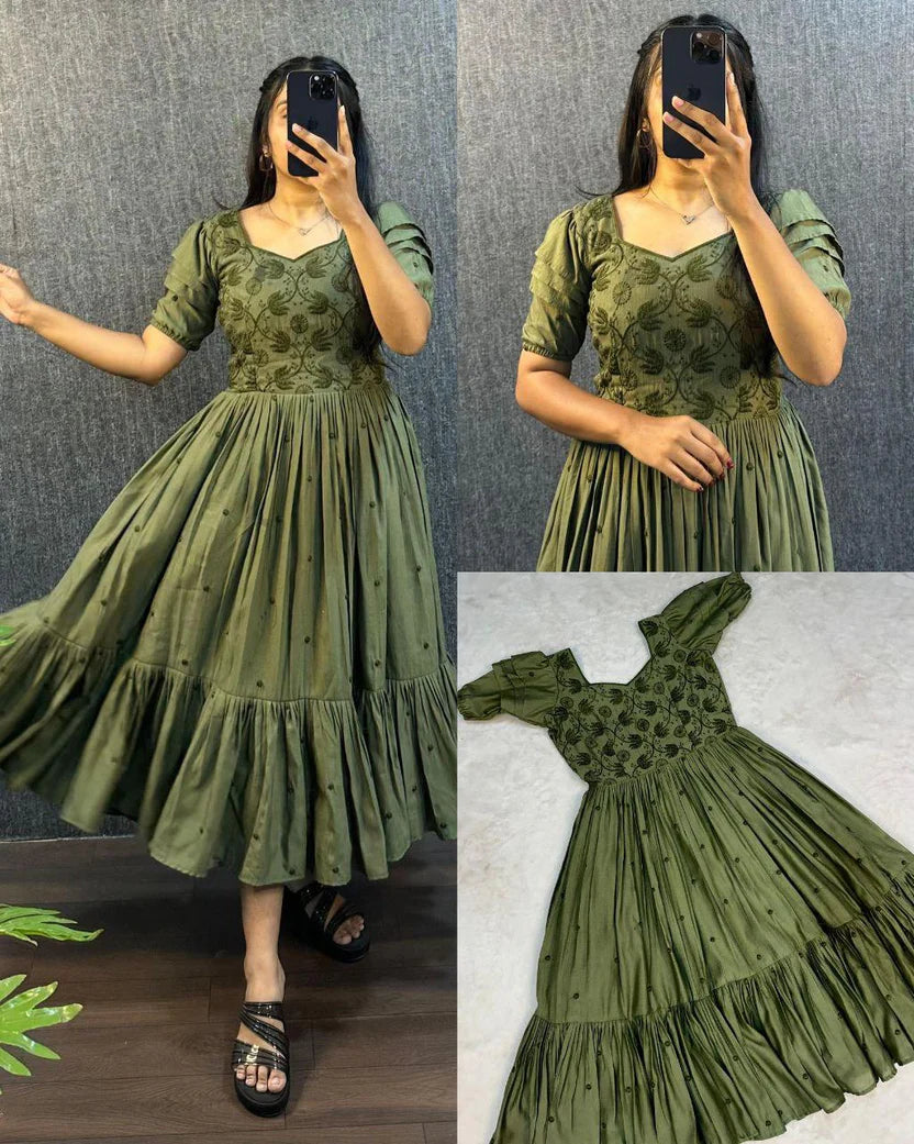 Summer Special South Silk Pure Cotton One Piece Gown