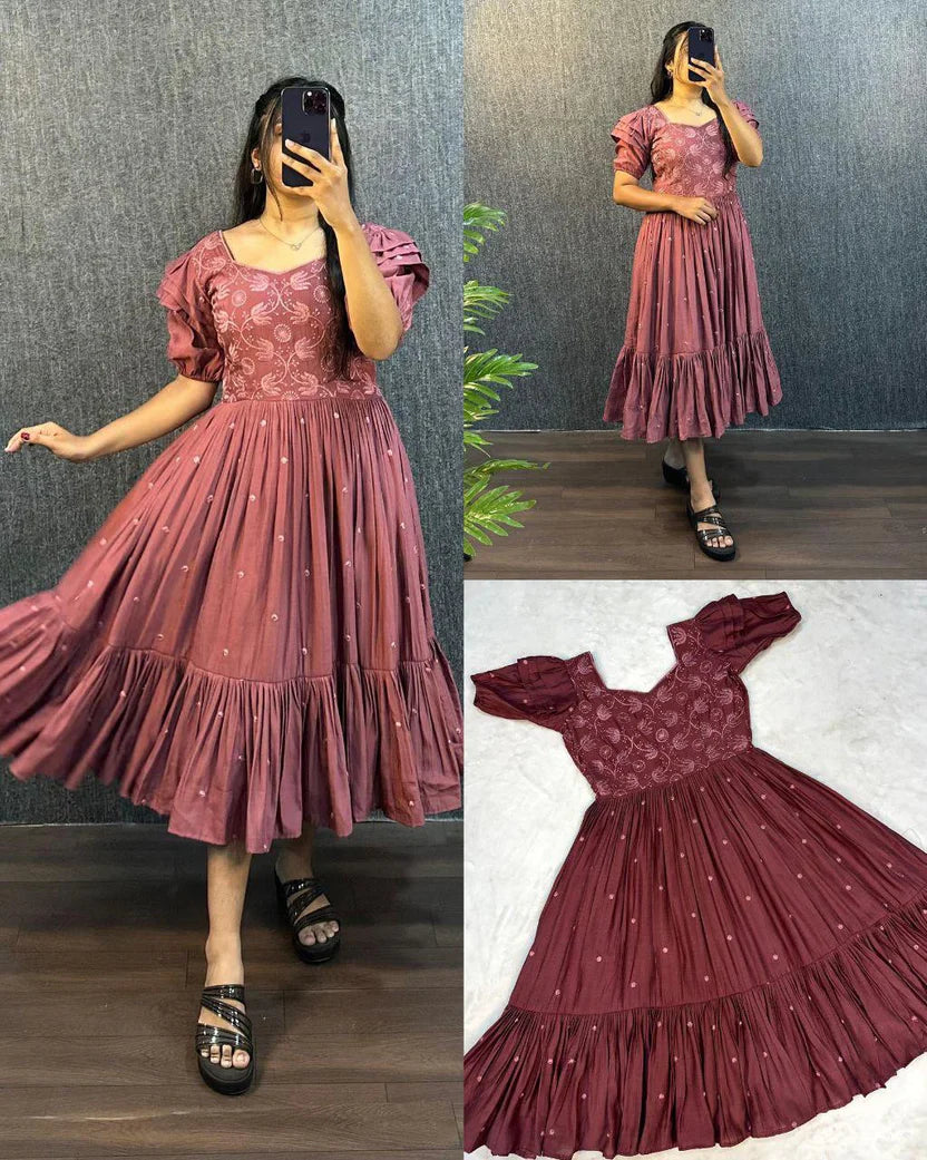 Summer Special South Silk Pure Cotton One Piece Gown