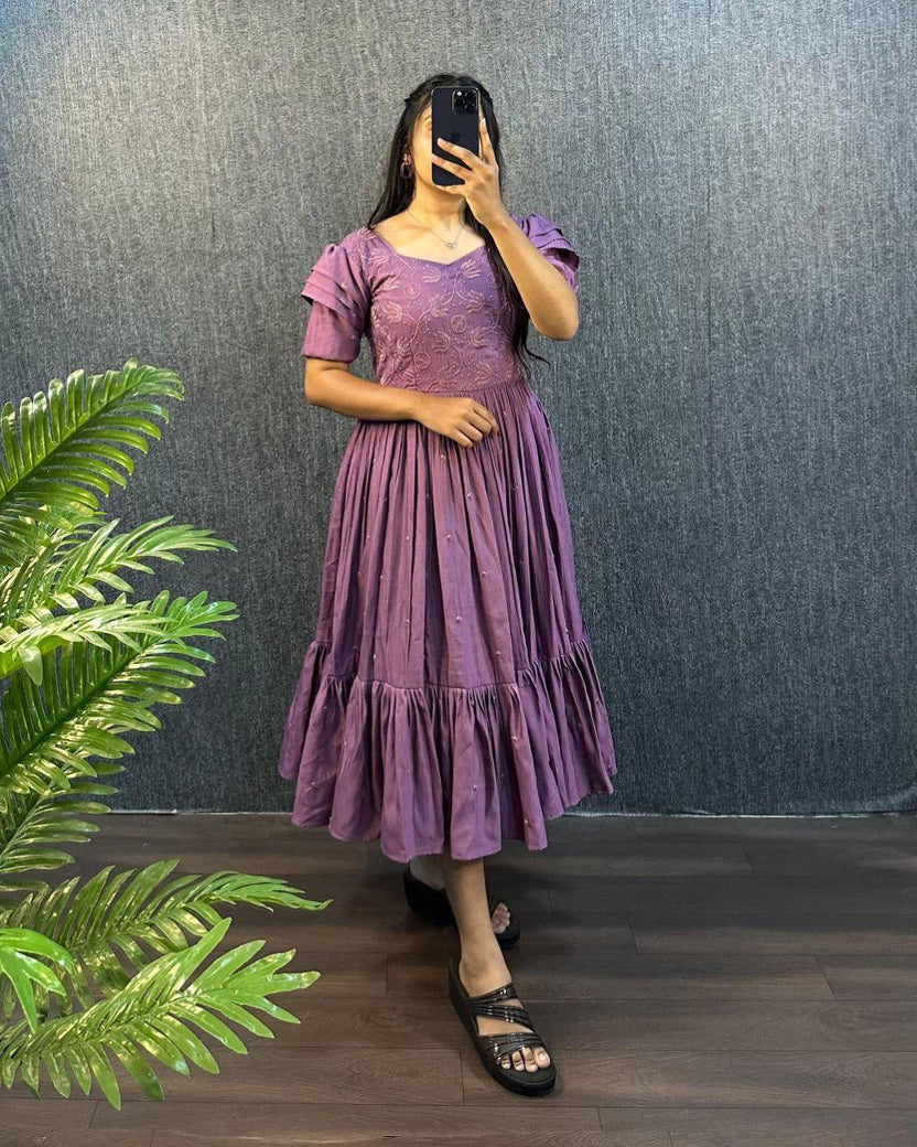 Summer Special South Silk Pure Cotton One Piece Gown