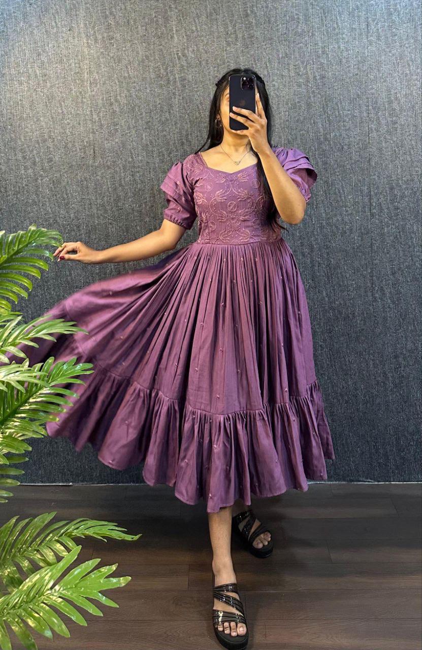 Summer Special South Silk Pure Cotton One Piece Gown